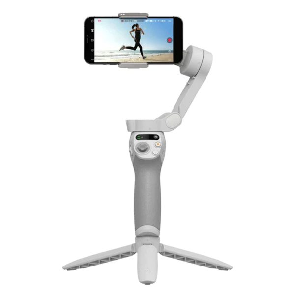 گیمبال DJI Osmo Mobile SE با طراحی جمع‌وجور و ویژگی‌های پیشرفته برای فیلم‌برداری حرفه‌ای با موبایل.