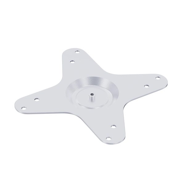 در تصویر، رابط نصب فلزی مخصوص و مقاوم دیده می‌شود که برای اتصال و سازگاری ویدئو پروژکتورهای سری Mozart و DaVinci به پایه‌های سقفی یا زمینی طراحی شده است