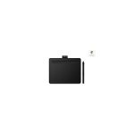 تصویر قلم نوری Wacom CTL-4100WLK-M با طراحی باریک و جمع‌وجور، قلم بدون باتری، دکمه‌های میانبر و سطح فعال مناسب طراحی دیجیتال، آموزش و ویرایش حرفه‌ای.