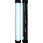 کیت نور باتومی گودکس TL30 RGB شامل دو عدد باتوم لایت قابل حمل با قابلیت RGB، مناسب برای فیلمبرداری و عکاسی حرفه‌ای.