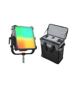پنل نور ال‌ای‌دی Godox KNOWLED P300R RGB با طراحی مقاوم و مدهای رنگی متنوع، مناسب برای نورپردازی حرفه‌ای در استودیوهای فیلم‌برداری، تئاتر و پخش زنده.